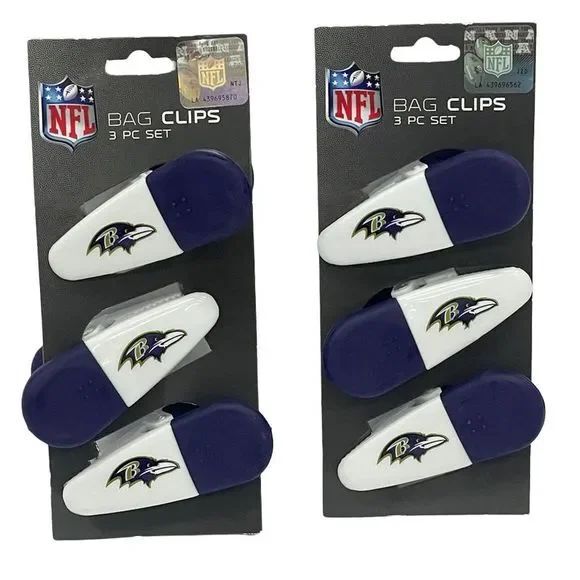 NFL Baltimore Ravens Magnetic Clip, 6 Pack - Picture 1 of 8